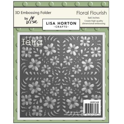 Lisa Horton Crafts 3D Embossing Folder - Floral Flourish